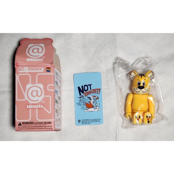 Bearbrick Series 45 Animal Flintstones With Card New (Open Box) - Picture 1 of 5